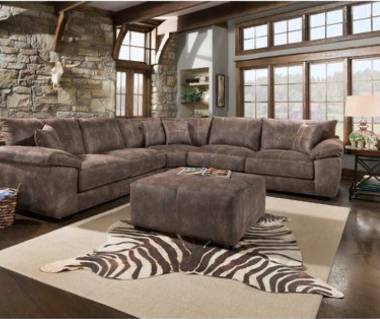 loon peak brown sectional (incomplete loveseat only)