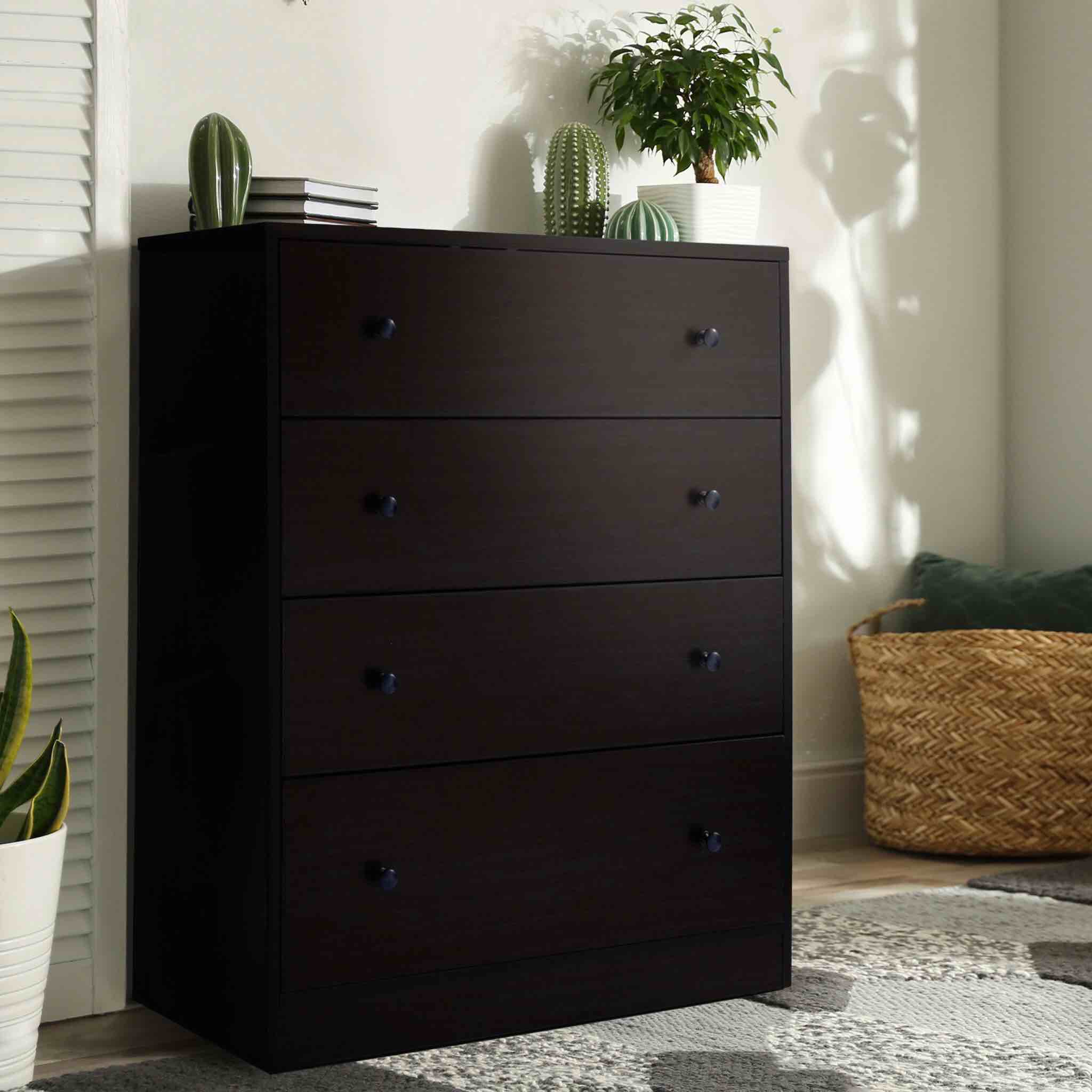 Salieu 4 Drawers 29.9" W Chest - Black 