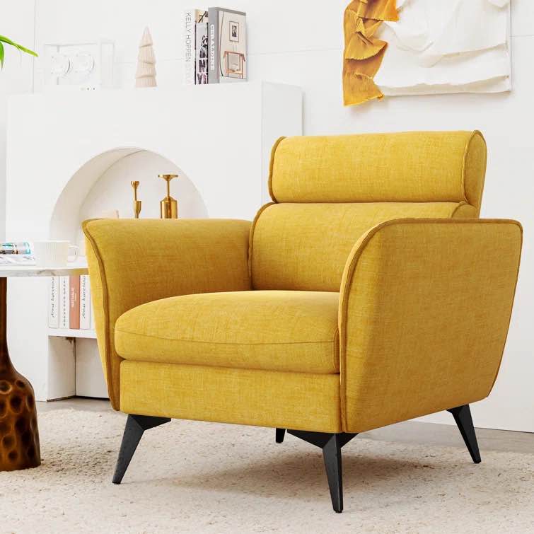 Ciyanna 35.43" W Velvet Armchair (incomplete, box 1 of 2)
