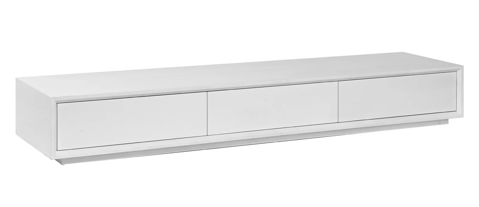 Margaux 70.9" Modern Veneer TV Stand with 3 Drawers, Black & White(Incomplete Box 1)