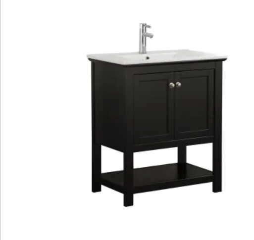 Fresca Cambria 30" Free Standing Single Basin Vanity Set with Wood Cabinet and Ceramic Vanity Top
