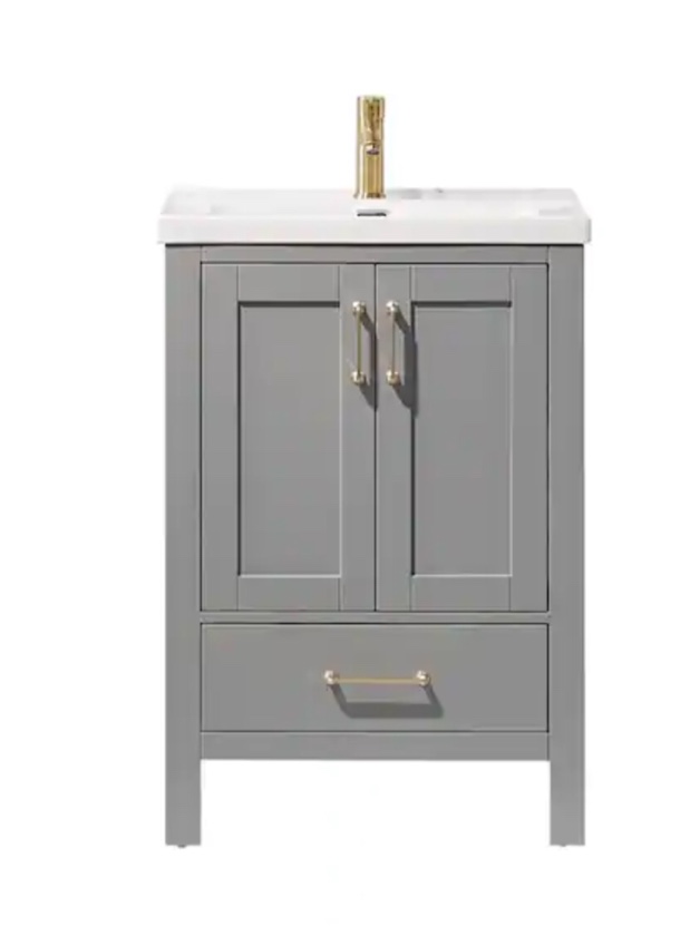Gela 24 in. Bath Vanity in Grey 