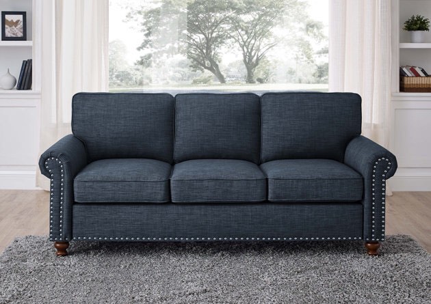Dinnie 78'' Linen-Like Fabric Sofa With Solid Wooden Legs(Incomplete-Arms Only)