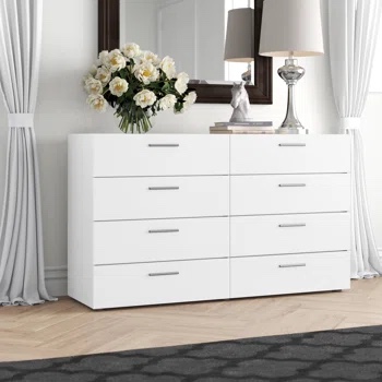 Jantz 8 Drawer 55.12" W Double Dresser (similar to stock)(Incomplete)