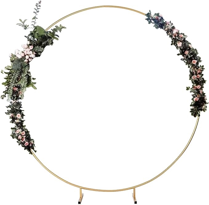 Circle Backdrop Stand, 6.56ft Balloon Ring Stand Circle, Gold Round Backdrop Stand, Balloon Hoop, Wedding Arch, Balloon Circle Arch Stand, Wedding Arches for Ceremony