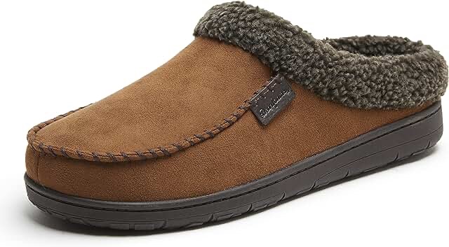 Dearfoams Men’s Microfiber Suede Clog