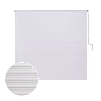 Project Source 72-in x 72-in White Light Filtering Cordless Indoor or Outdoor Roller Shade