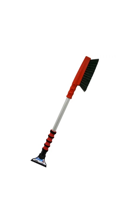 Mallory Maxx 35 Snow Brush with Integrated Ice Scraper and Foam Grip Handle (Red) 