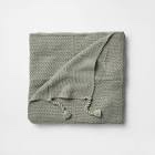 THRESHOLD STUDIO MCGEE Fringed THROW Blanket 50" X 60” Cream Tweed Look