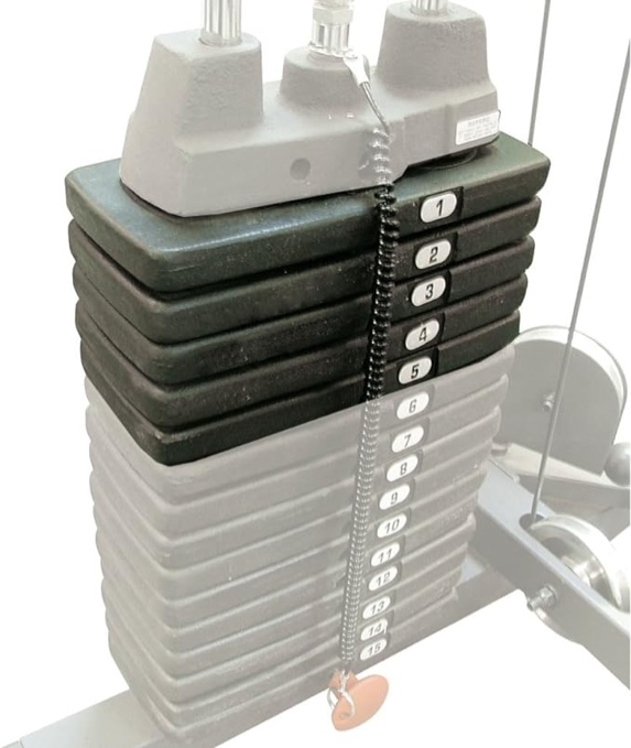 Body-Solid 50 Pound Weight Stack Add On Kit (SP50), Powerline Home Gym Machine Equipment, Cable Machine Add-On Weights Set Includes 3 Cast Iron Plates
