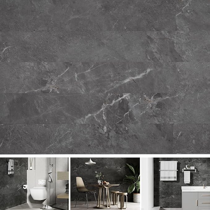 SINGULARWOOD Vinyl Wall Planks,Self-Adhesive Vinyl Panels for Walls,Peel and Stick Easy Installation (12 pcs/18 Sq Ft/Box),White Washed-White