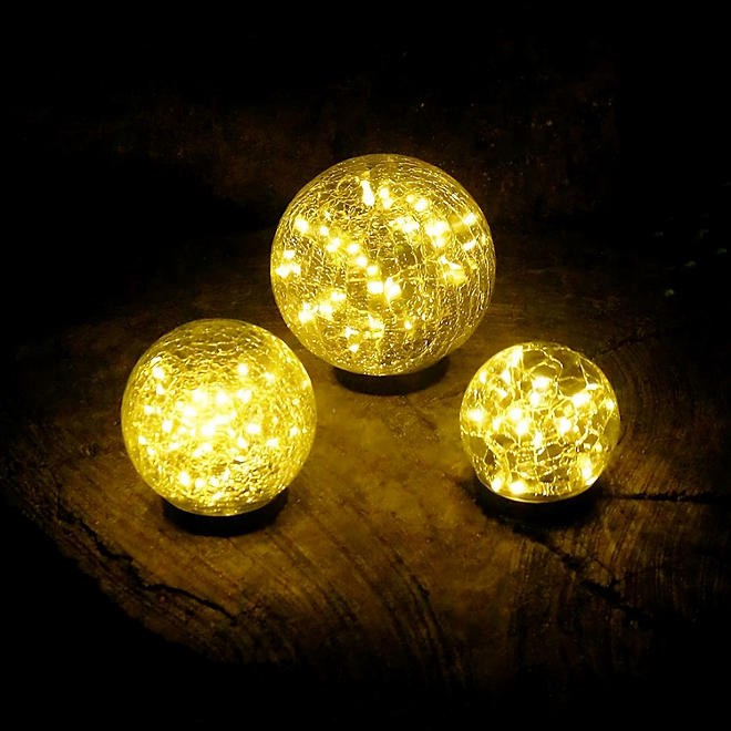 Deck Impressions Battery-Operated Crackle Globe with LED Lights
