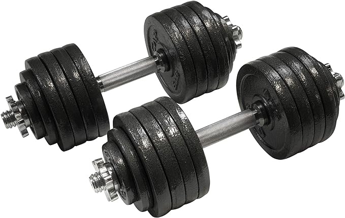 CAP Barbell 52.5-Pound Adjustable Dumbbell Set, Single, Black
