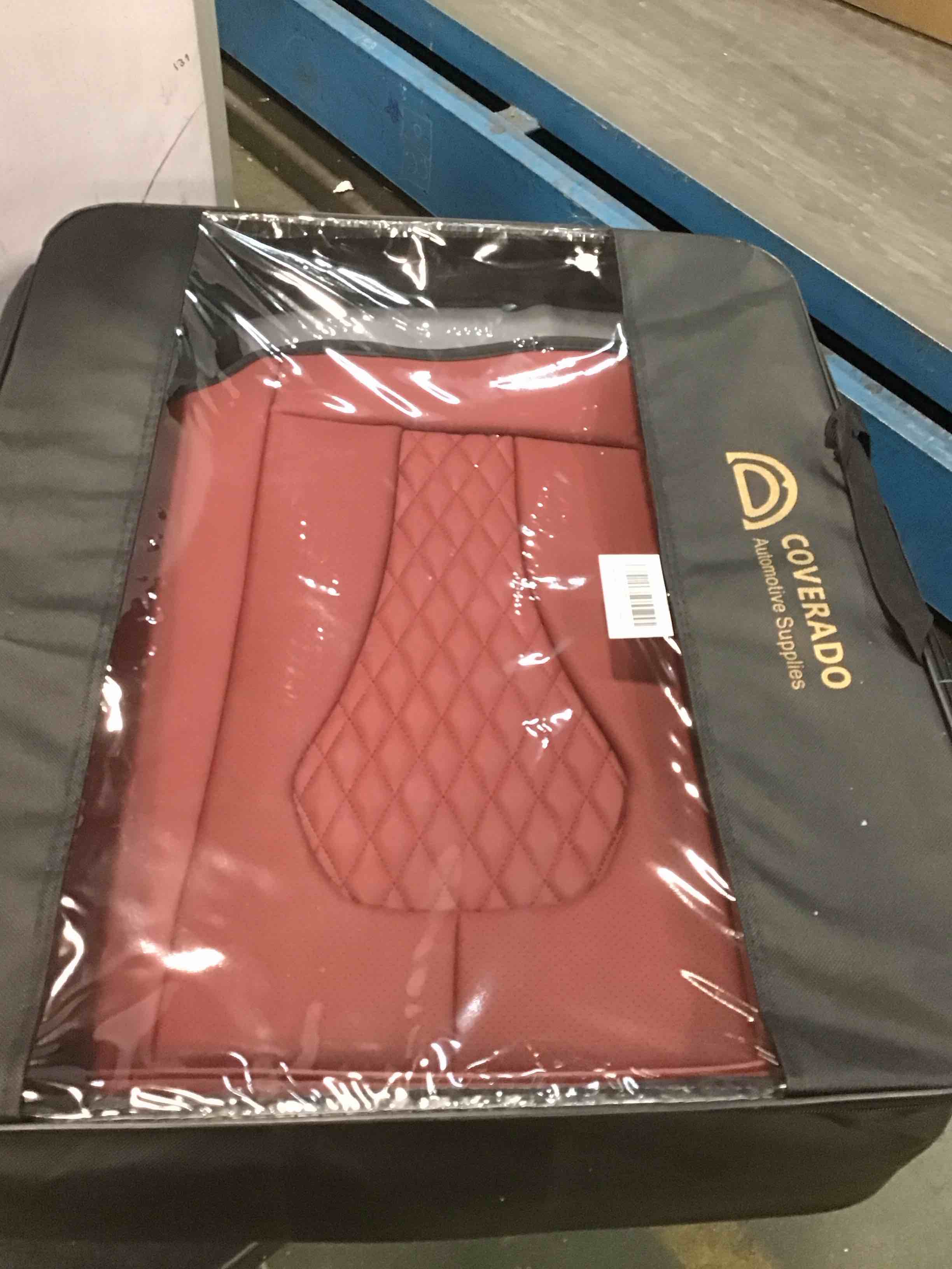 Coverado Leather Seat Covers Full Set, 5 Seats Universal Waterproof Luxury Leatherette Cushions for Cars, Front and Rear Seat Protectors, Auto Seat Covers Fit for Most Vehicles Red