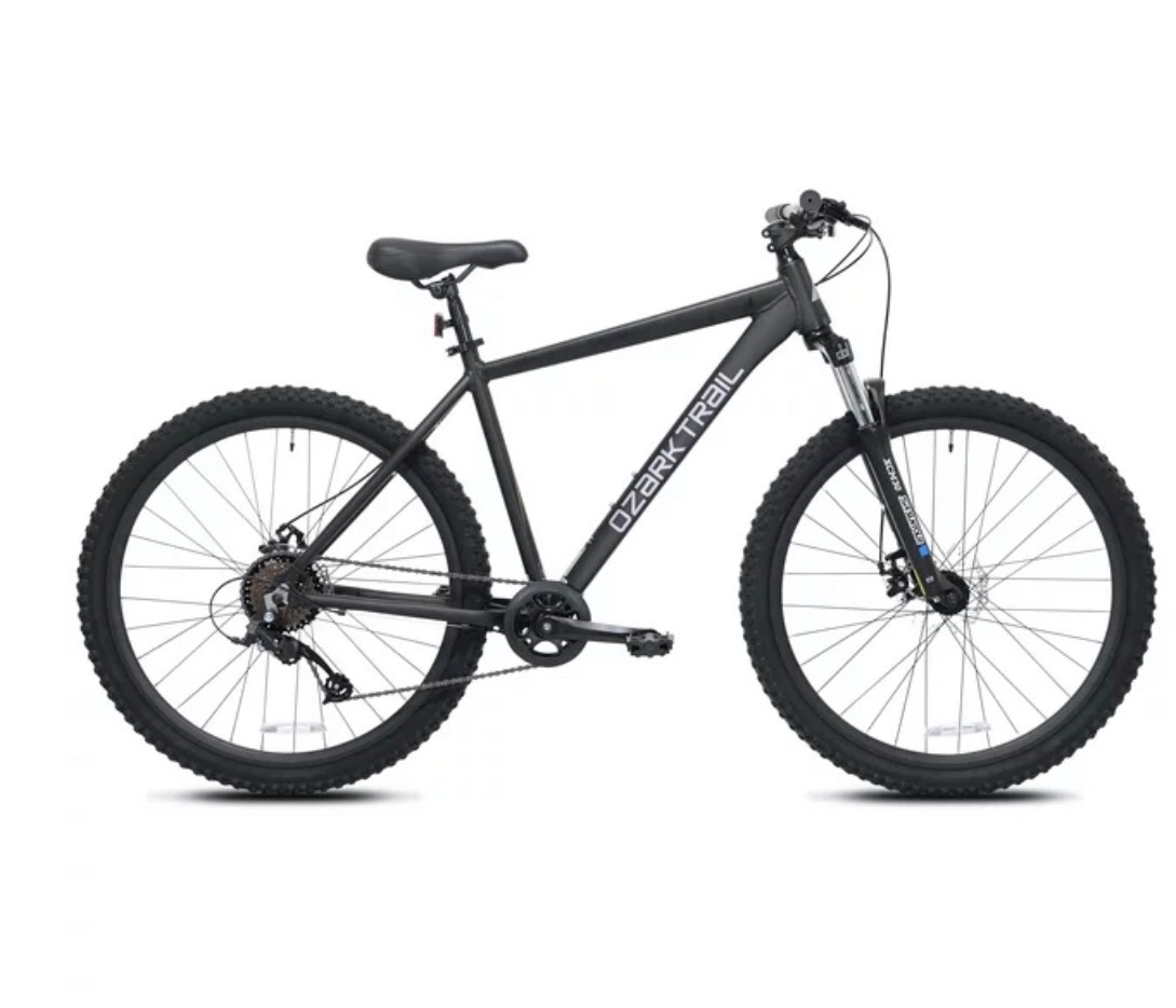Ozark Trail 27.5" Vibe Mountain Bike, Large Frame, Black, Adult, Unisex