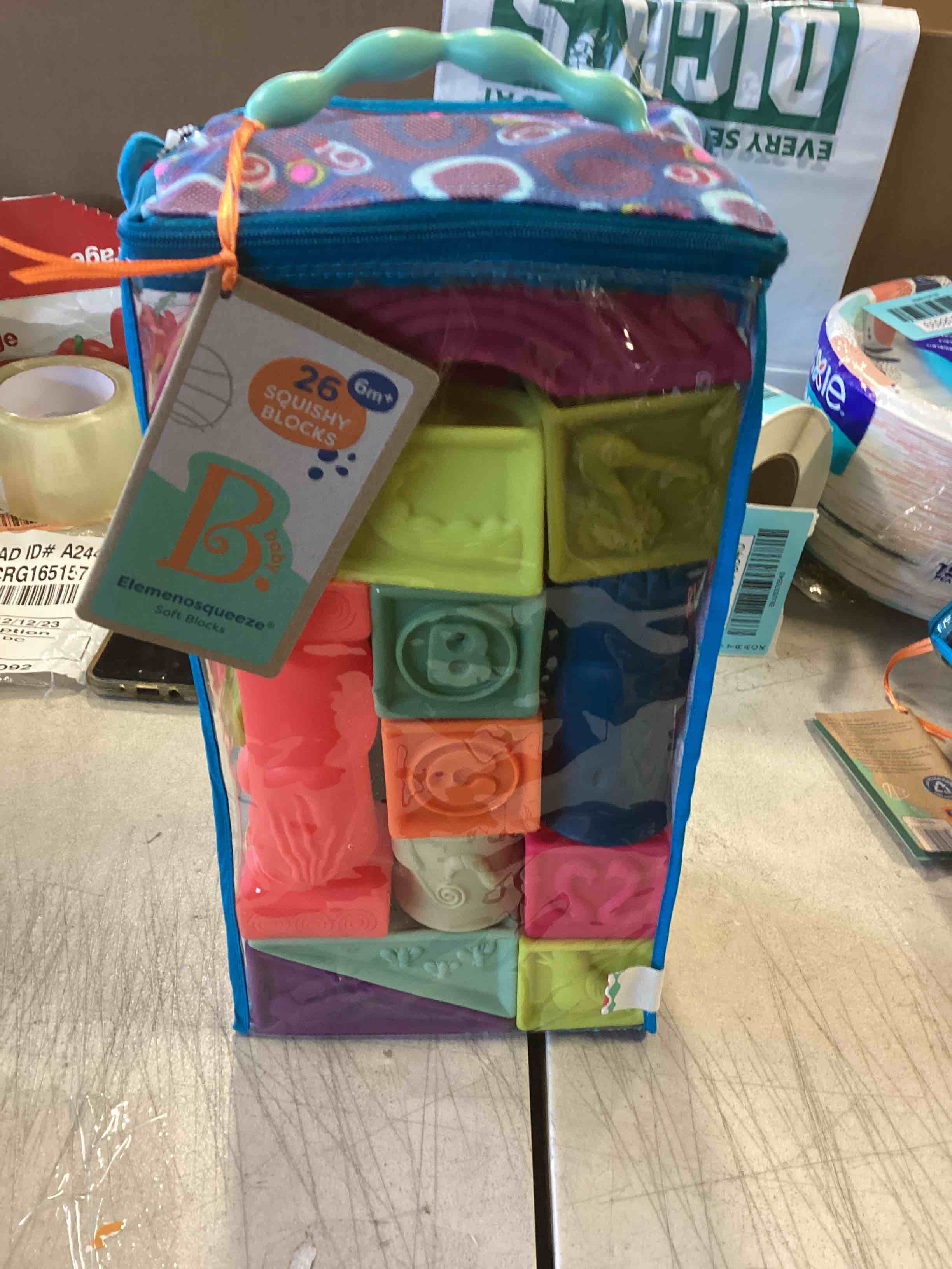 B. Toys Elemenosqueeze A To Z Architectural Blocks. 6 min