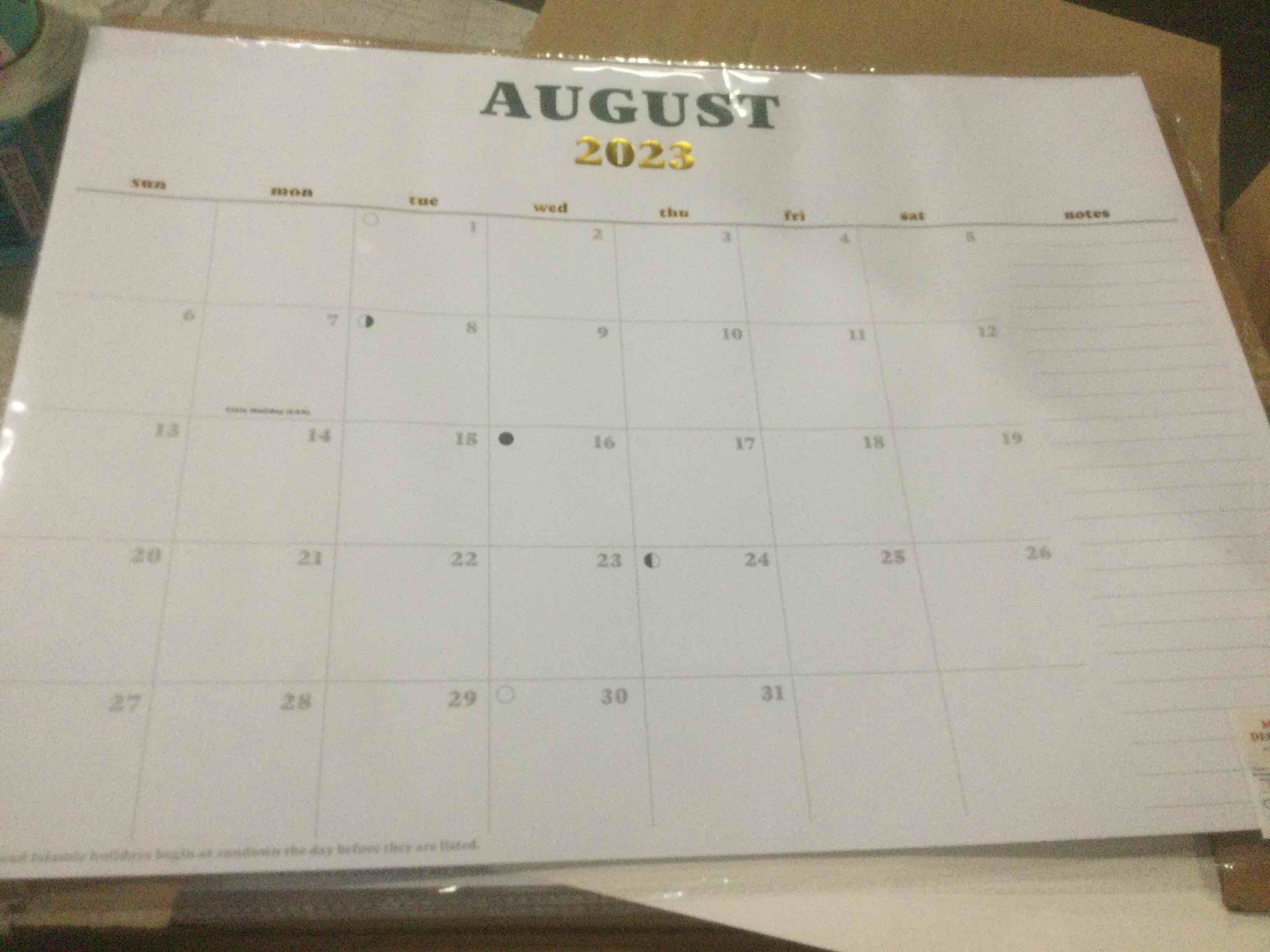 case pack of 28, Calendars august 2023-July 2024  