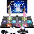 FWFX Dance Mat Games for TV - Wireless Musical Electronic Dance Mats with HD Camera, Double User Exercise Fitness Non-Slip Dance Step Pad Dancing Mat for Kids & Adults, Gift for Boys & Girls