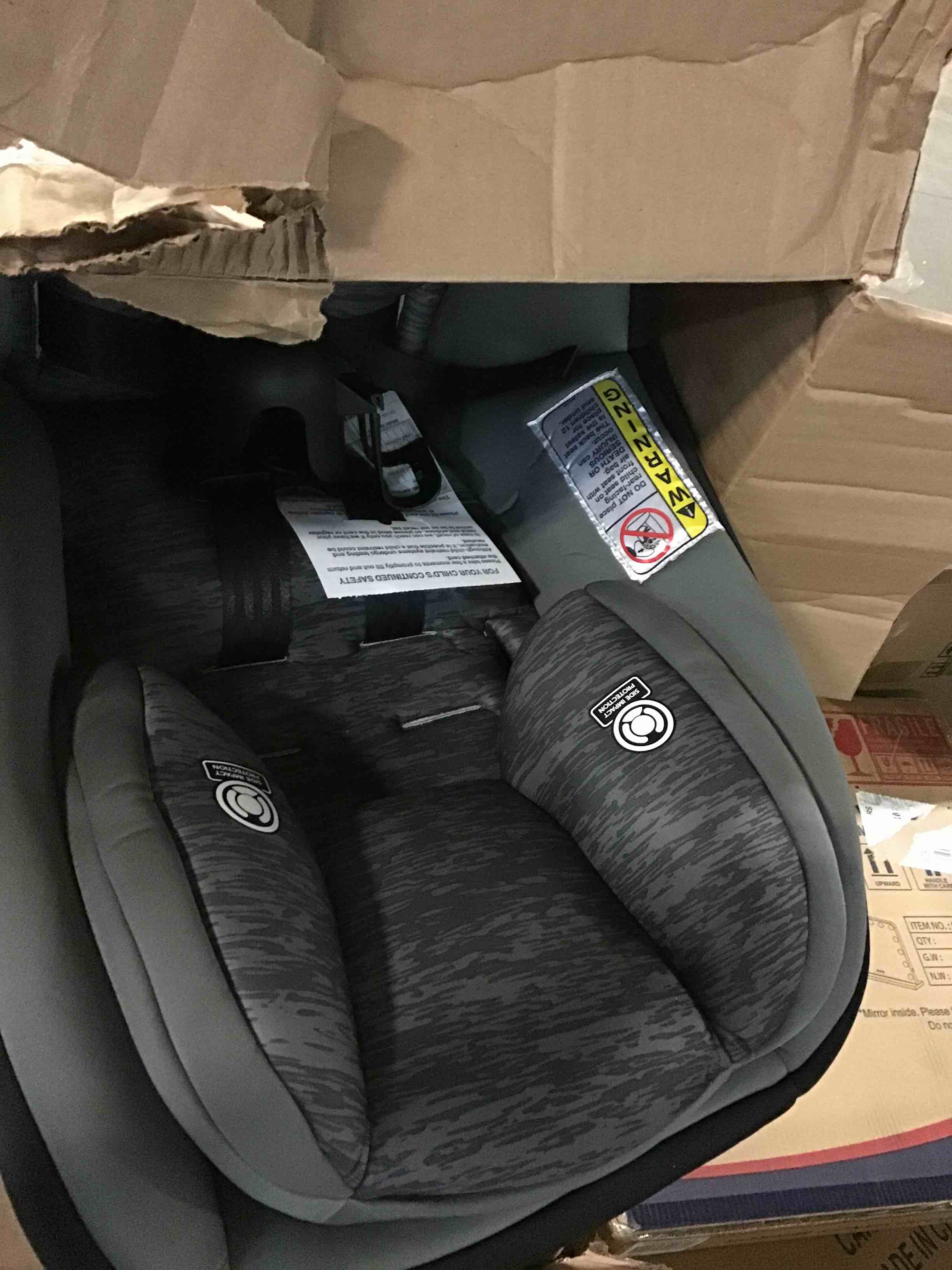 Cosco Mighty Fit 65 DX Convertible Car Seat (Heather Onyx Gray)