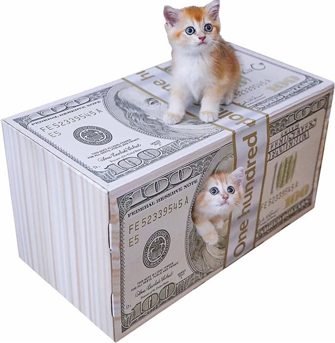 KU DESIGNS CARDBOARD CAT HOUSE