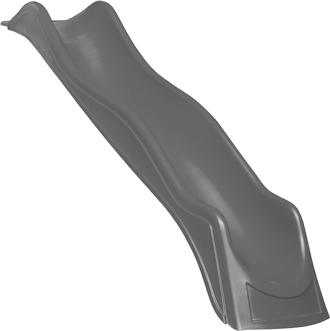 Backyard Discovery 10 Foot Wave Slide, High Side Walls, Easy One Piece Installation, Holds 250 lbs, Ages 3 to 10, Made in The USA, Safety Features, Gray