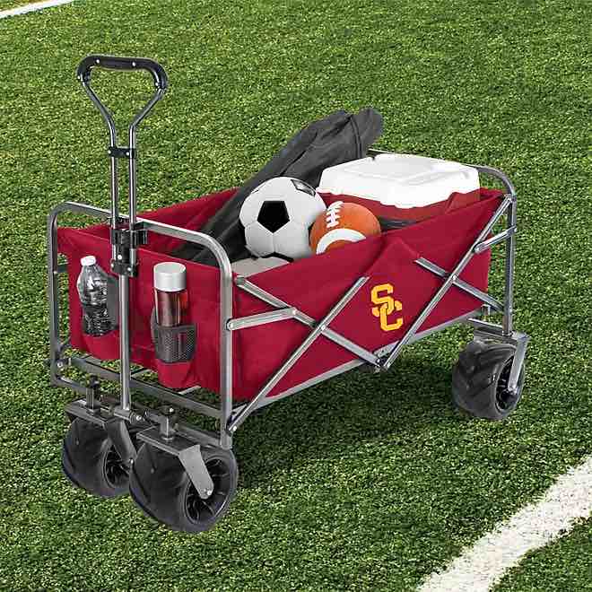 Smart Design NCAA Heavy-Duty Collapsible Sports Wagon/Beach Cart 