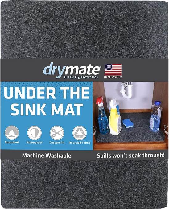 Drymate Jumbo Cat Litter Trapping Mat, (Ridged Design), Traps Litter & Mess from Box, Soft on Kitty Paws - Absorbent/Waterproof/Urine-Proof - Machine Washable, Durable, (USA Made) (36" x 47")