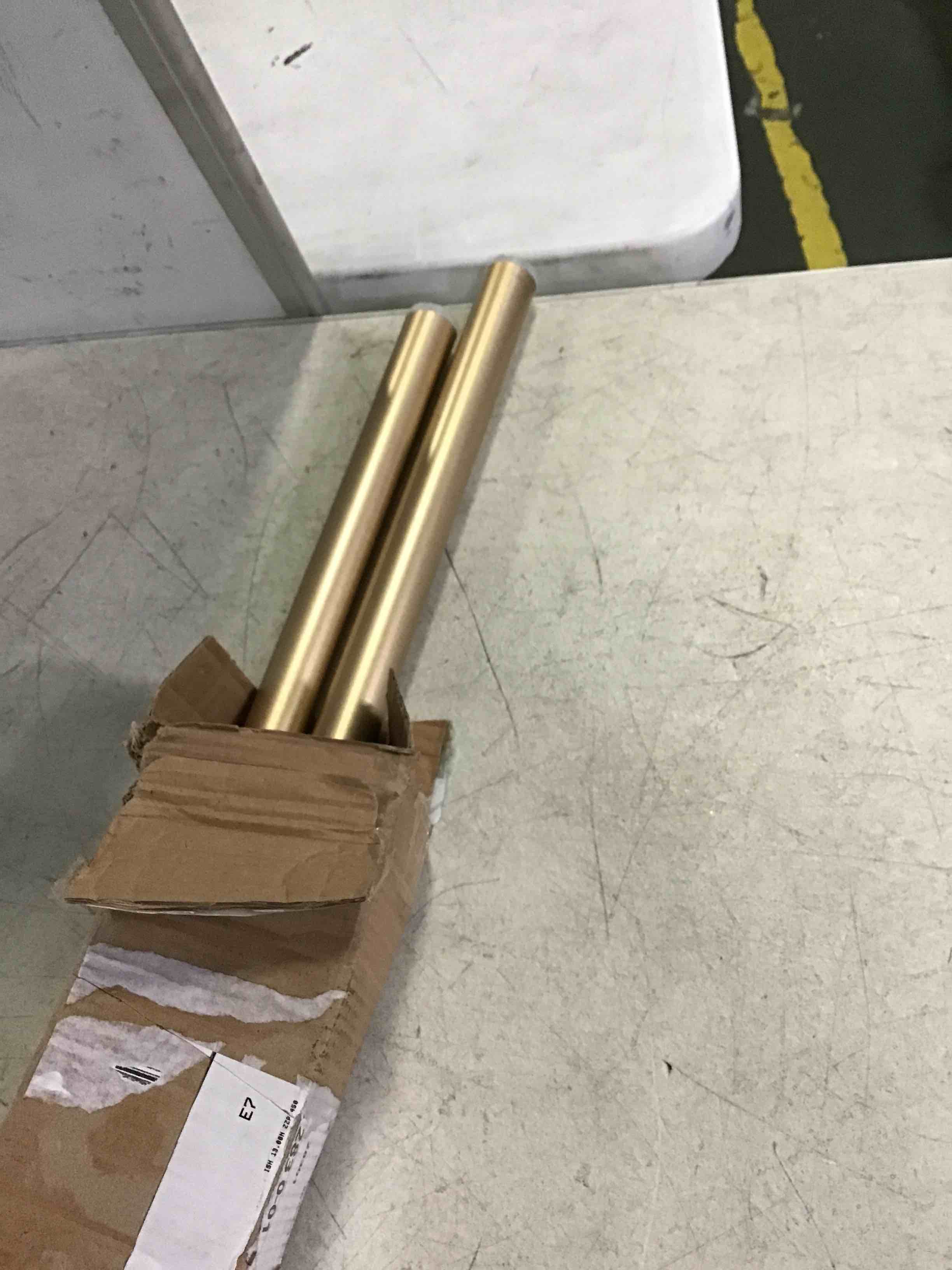Exclusive Home Ogee 1" Curtain Rod and Coordinating Finial Set, Gold, Adjustable 66"-120