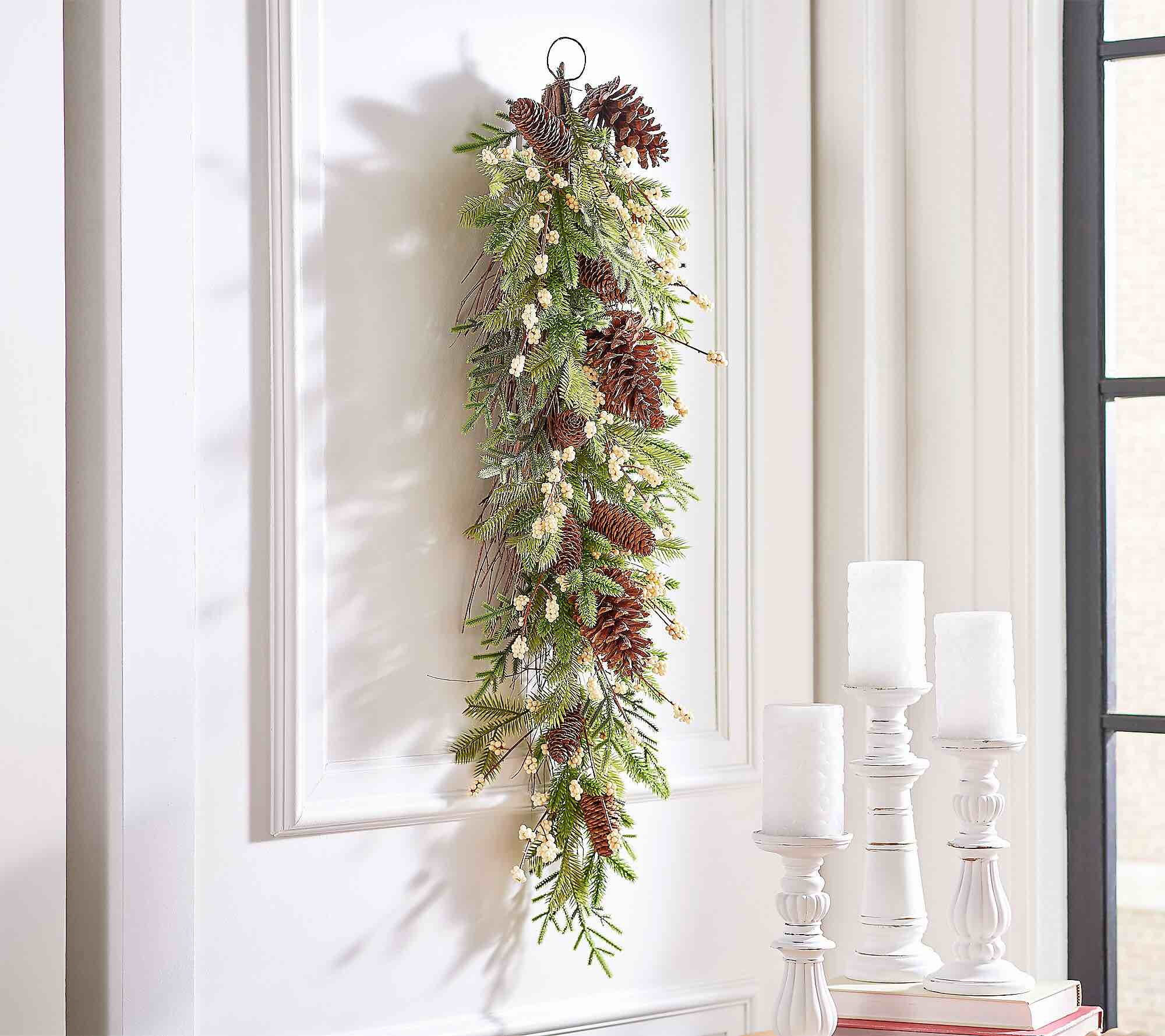 Wicker Park 36" Unlit Berry & Pinecones Swag