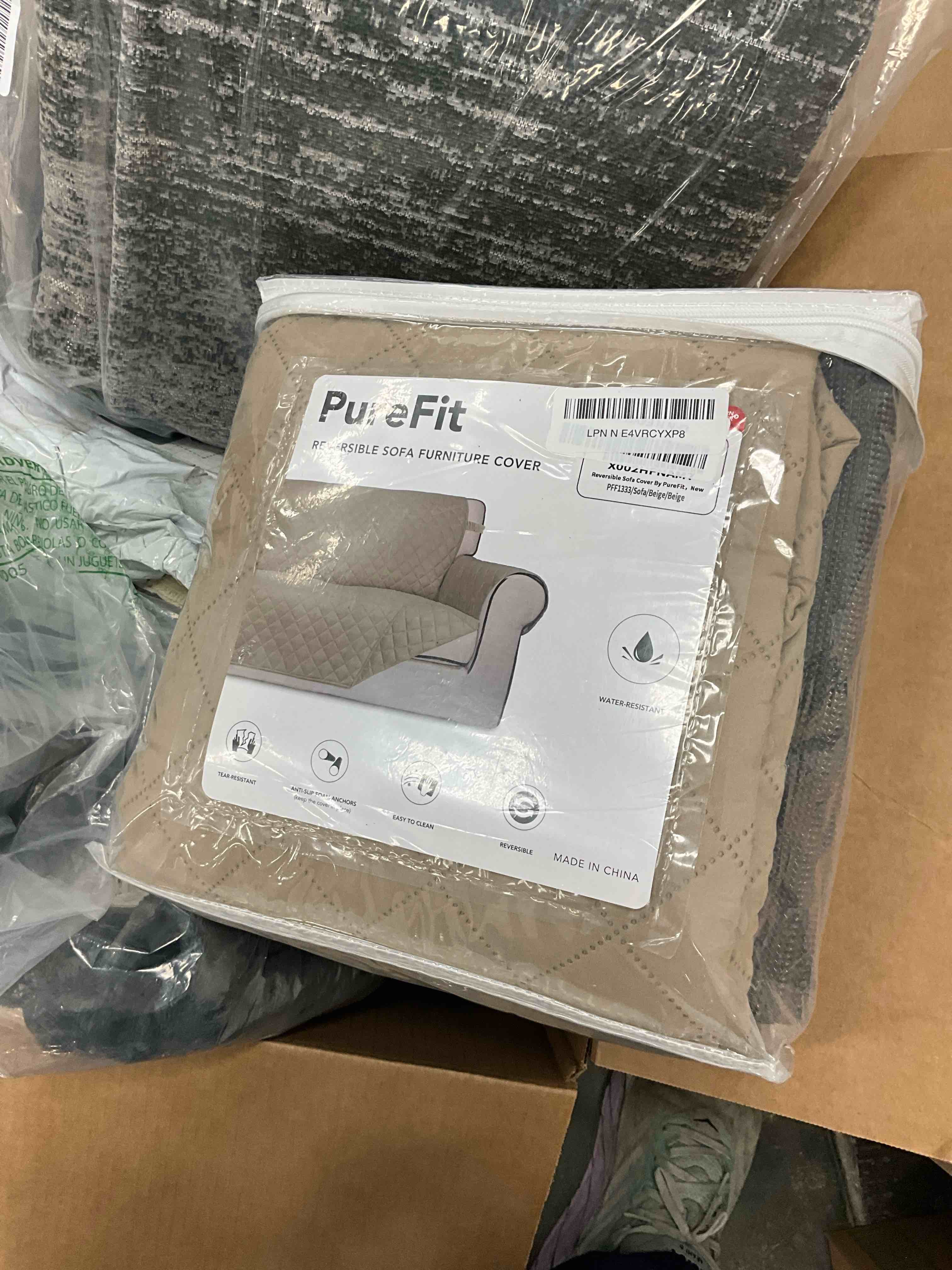 PureFit Reversible Quilted Sofa Cover, Water Resistant Slipcover