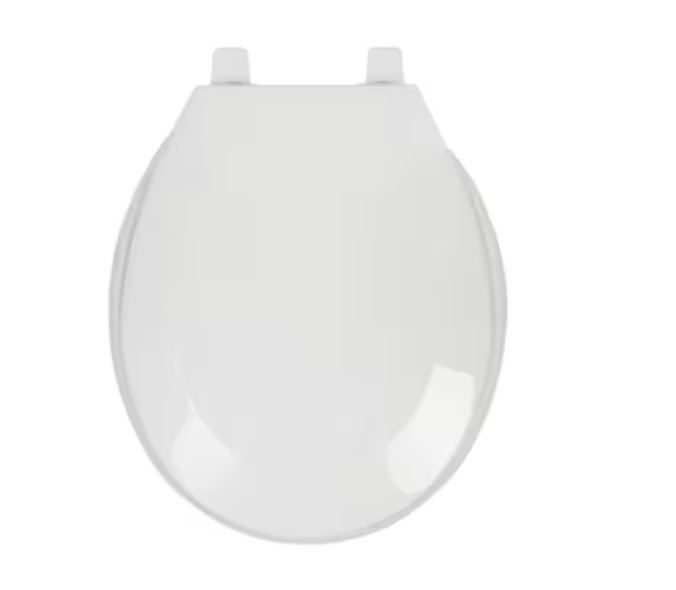 Project Source Plastic White Round Toilet Seat