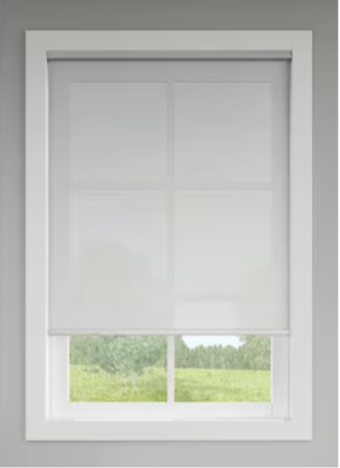 LEVOLOR 37-in x 72-in Shadow Light Filtering Cordless Solar Roller Shade