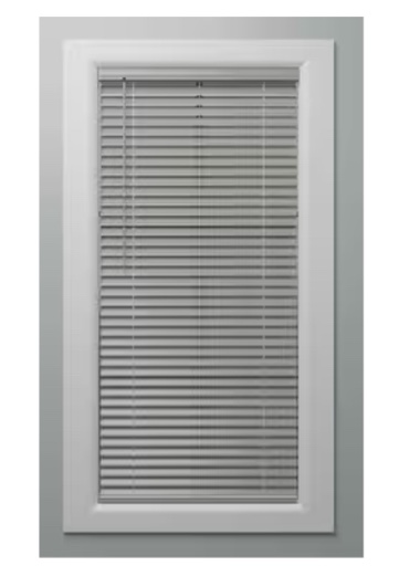 Project Source Premium 2-in Slat Width 35-in x 64-in Cordless Gray Vinyl Room Darkening Horizontal Blinds