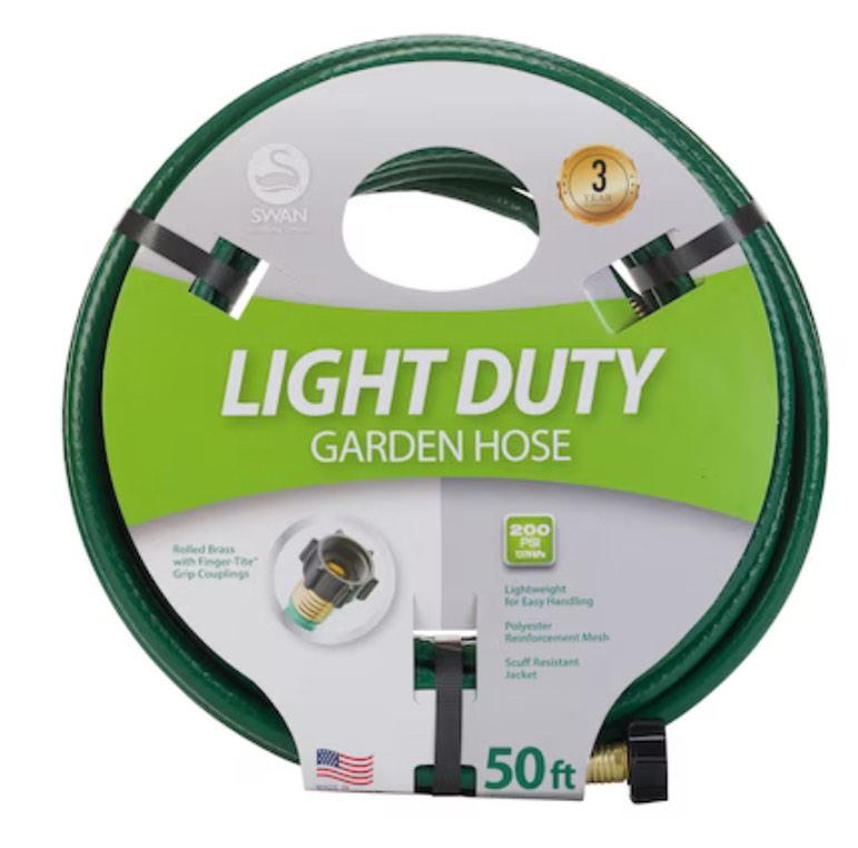 SWAN Swan Light Duty 1/2-in x 50-ft Light-Duty Vinyl Green Hose