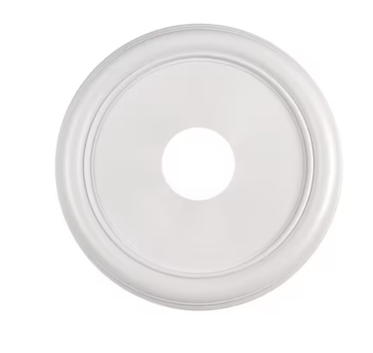 allen + roth 16-in W x 16-in L Traditional White Composite Ceiling Medallion