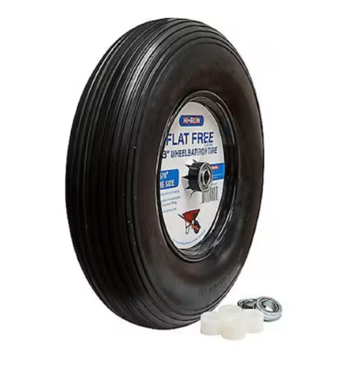 Hi-Run Hi-run 13-in Flat Free Wheelbarrow Tire 