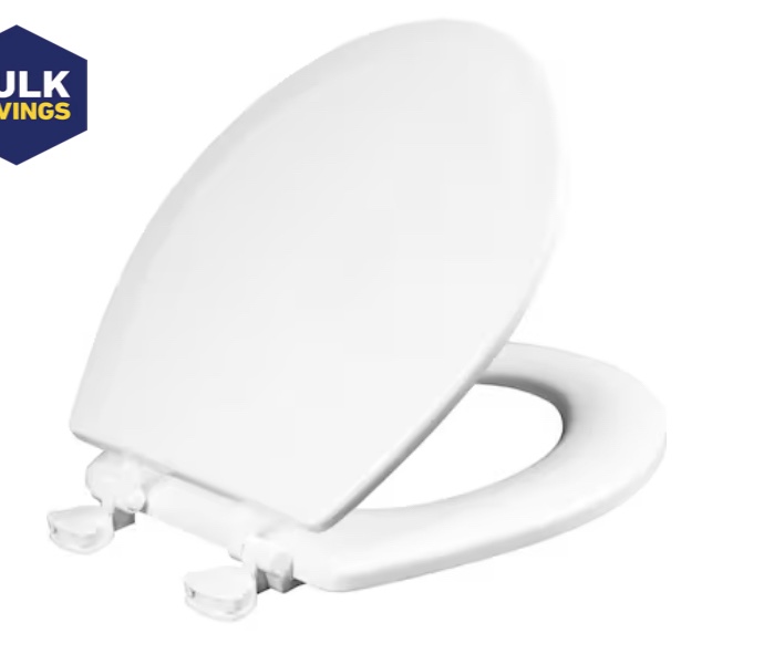 Mansfield Wood White Round Toilet Seat