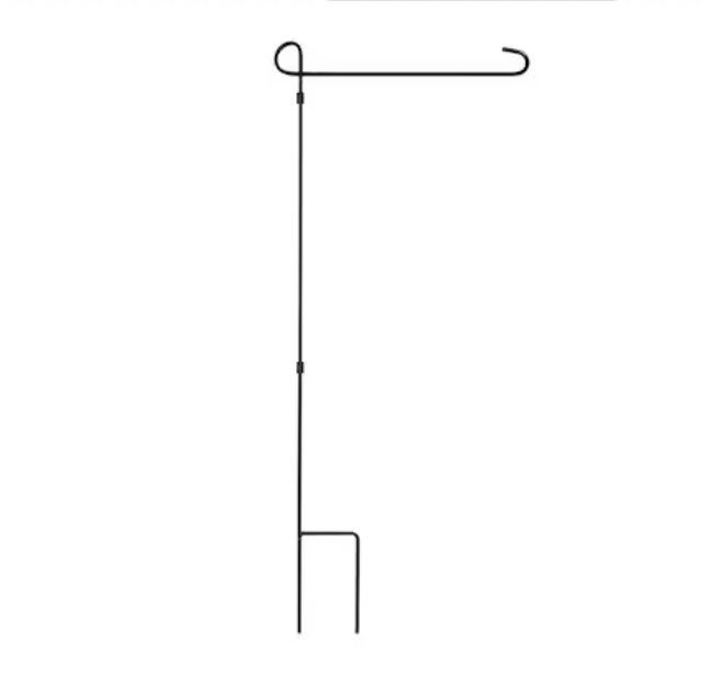 Style Selections 1.45-ft Black Metal Garden Flag Pole