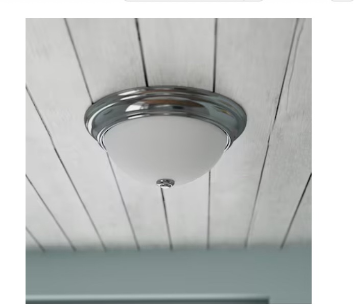 Project Source 2-Light 13-in Brushed Nickel Flush Mount Light