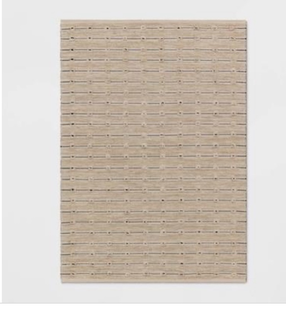 5'x7' Woven Striped Flatweave Rug Black/Cream - Threshold