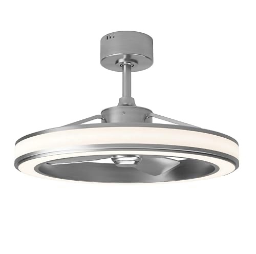 Artika Edwin 25"" LED Chandelier Ceiling Fan, Silver