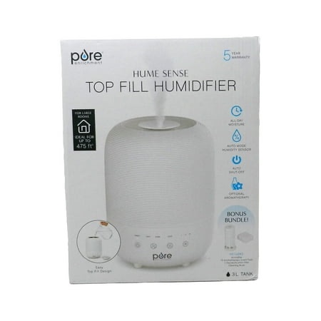 Pure Enrichment Hume Sense Top Fill Humidifier (3L Tank) White