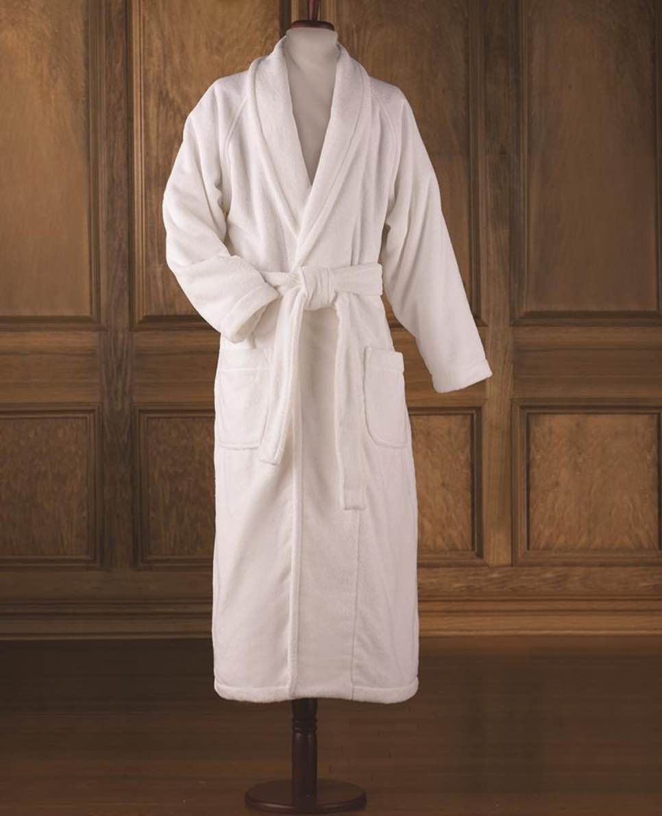 The Hammacher Schlemmer Genuine Turkish Cotton Luxury Bathrobe (White)