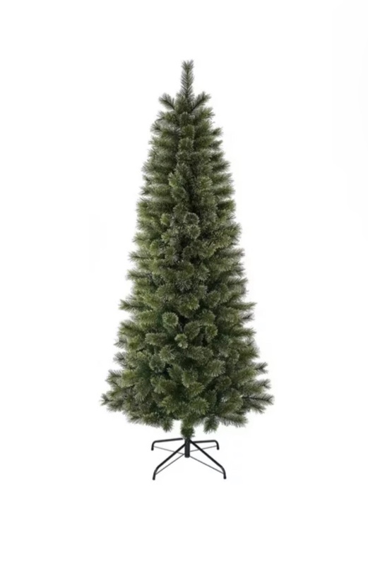 7' Unlit Artificial Brighton Cashmere Christmas Tree with Tree Stand, Holiday Time