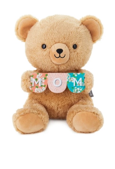 Hallmark Keepsake Hallmark Mother's Day Plush (Mom Teddy Bear Stuffed Animal), 8.5"