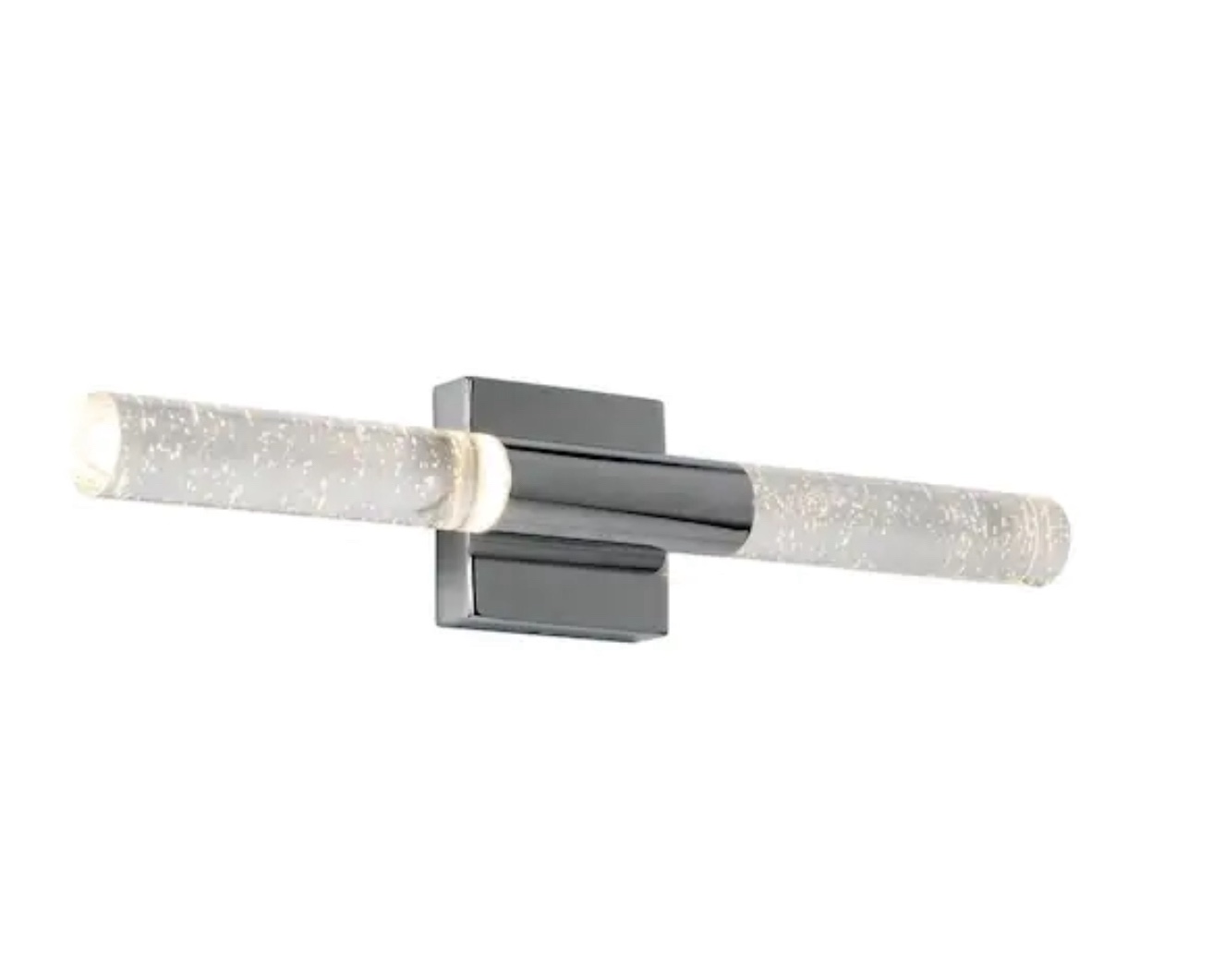 Madison Place 22.87 in. 1-Light Chrome Integrated LED Bathroom Vanity Light Bar with Seedy Glass Tube