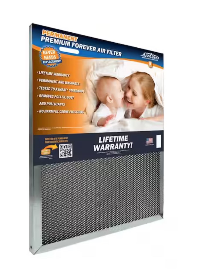 16 in. x 25 in. x 1 in. Permanent Washable Air Filter Merv 8