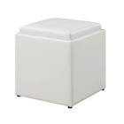 White storage ottoman d23117bs