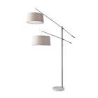 ADESSO Floor Lamp in Black with two shade 