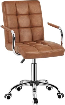 Brown Leather Computer Chair 
